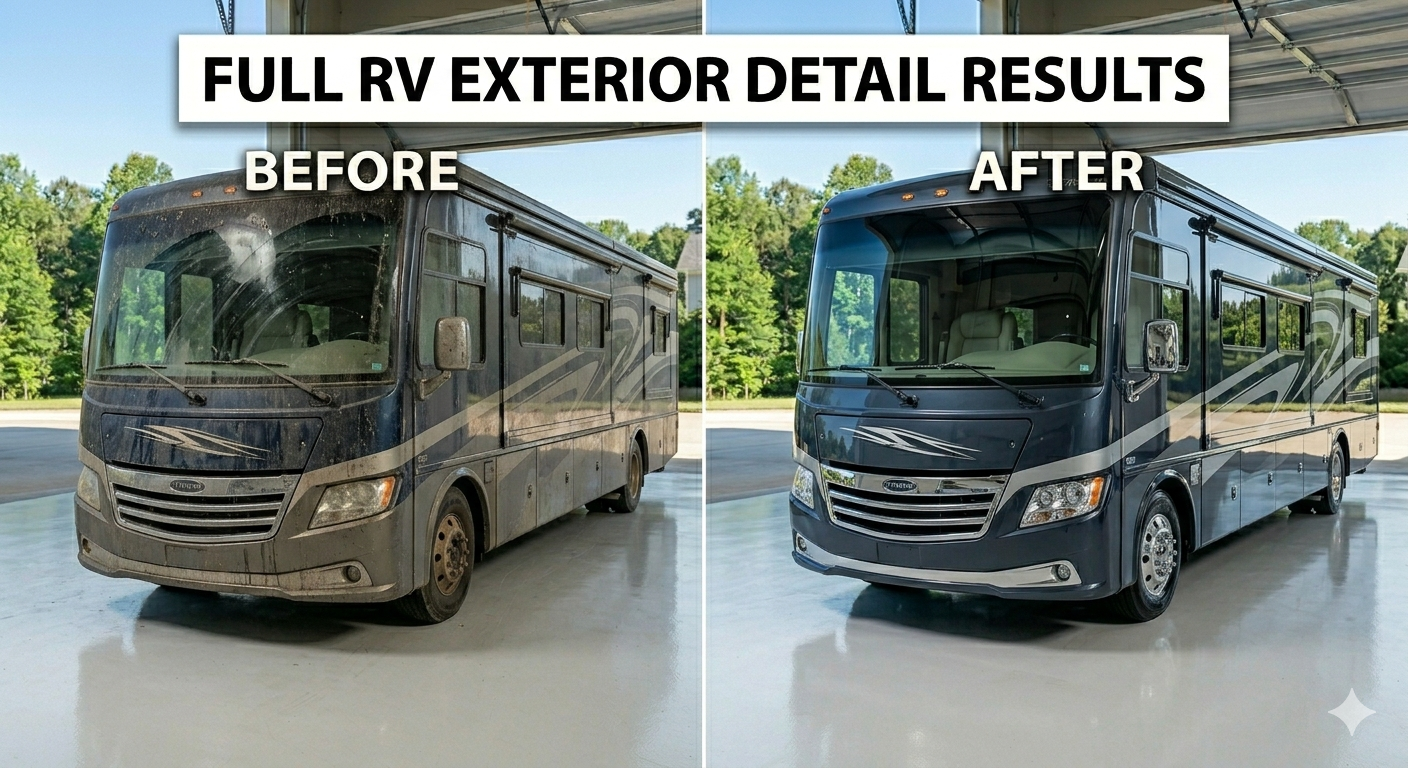 RV Exterior before and after
